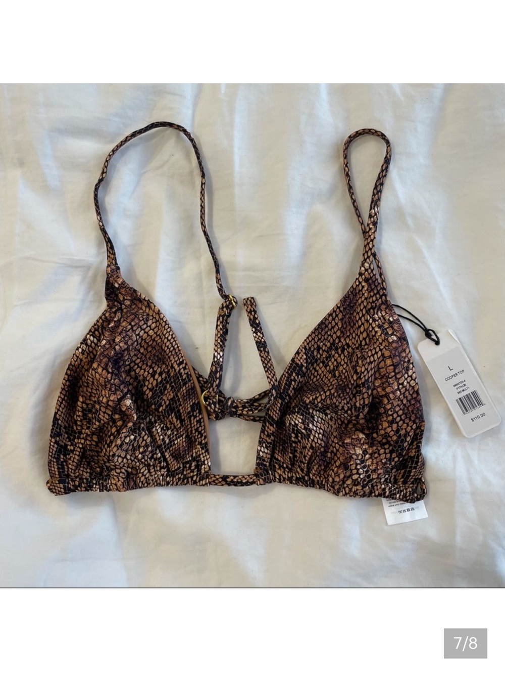 WeWoreWhat Snake-Print Bikini Top - Brown
